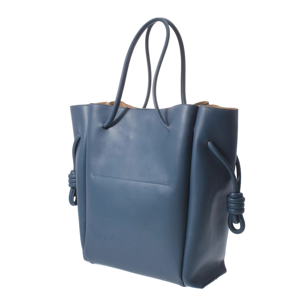 Loewe Tote Steel Knot Calfskin Flamenco Bag Blue